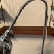 Medical or workshop floor lamp from the 1950s-60s in chrome metal.