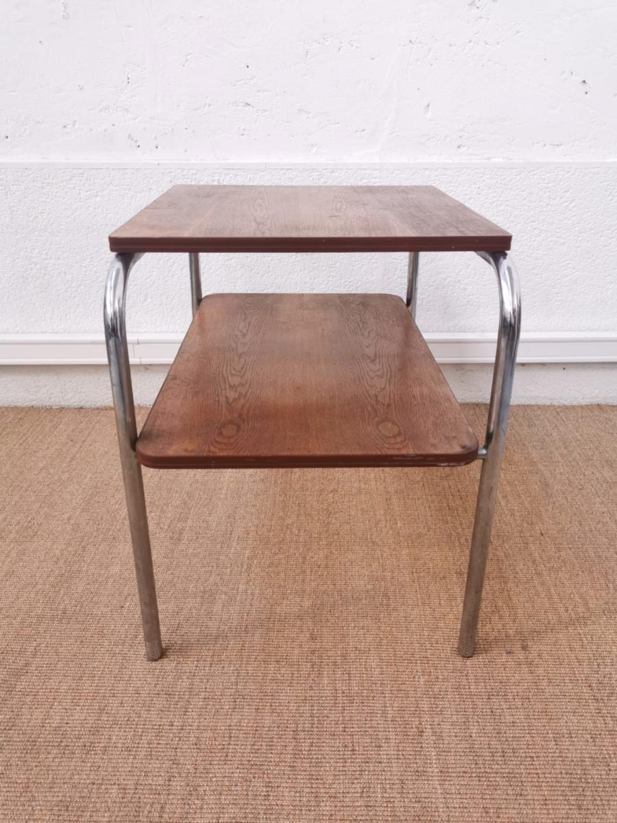 Metal and wood console