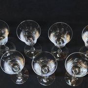 7 verres à porto ou vin blanc en cristal Baccarat ou Saint louis