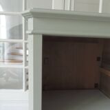 Bookcase, vintage dresser re-enchanted in verdigris waxed finish.