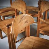 Dining chairs x 6, Rainer Daumiller, solid pine, 1970s