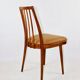 Camel Brown Natural Leather Dining Chair, 1970s