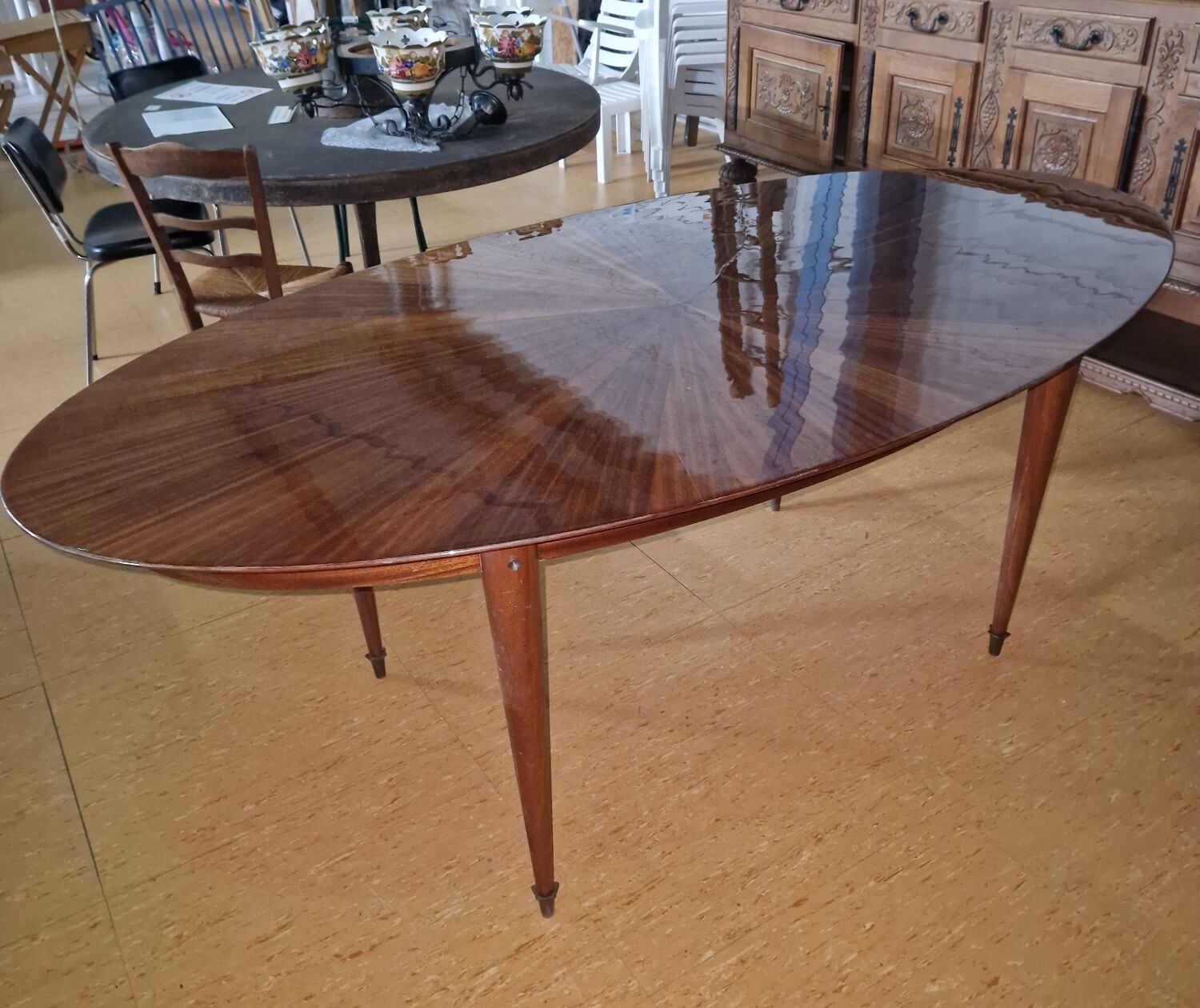 Table ovale palissandre