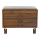 Walnut chest of drawers by Gianfranco Frattini for Bernini.