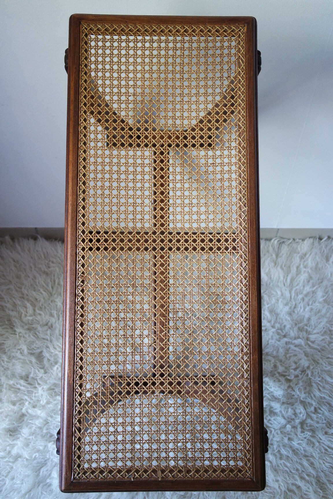 Vintage boat deck bench and canning