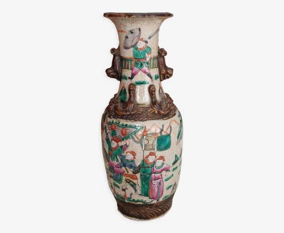 Vase en porcelaine de la dynastie Qing (1644-1911), porcelaine Nanjing