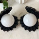Black ceramic shell lamp