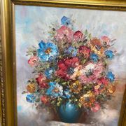 Tableau huile sur toile bouquet