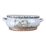 Château de Toussicourt: very important centerpiece planter in enamelled earthenware