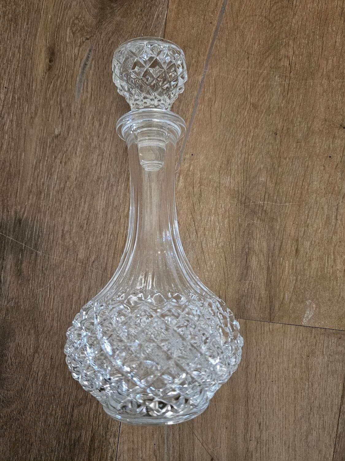 Molded glass carafe