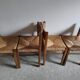 4 straw and wood chairs