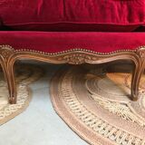 Louis Philippe-style velvet sofa