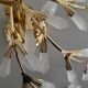 Flush mount Flower Design in crystal glass and gilded metal, 1980s, Germany