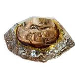 Sommerso Murano amber ashtray