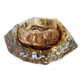 Sommerso Murano amber ashtray