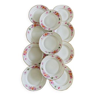 Assiettes de dessert en porcelaine vintage