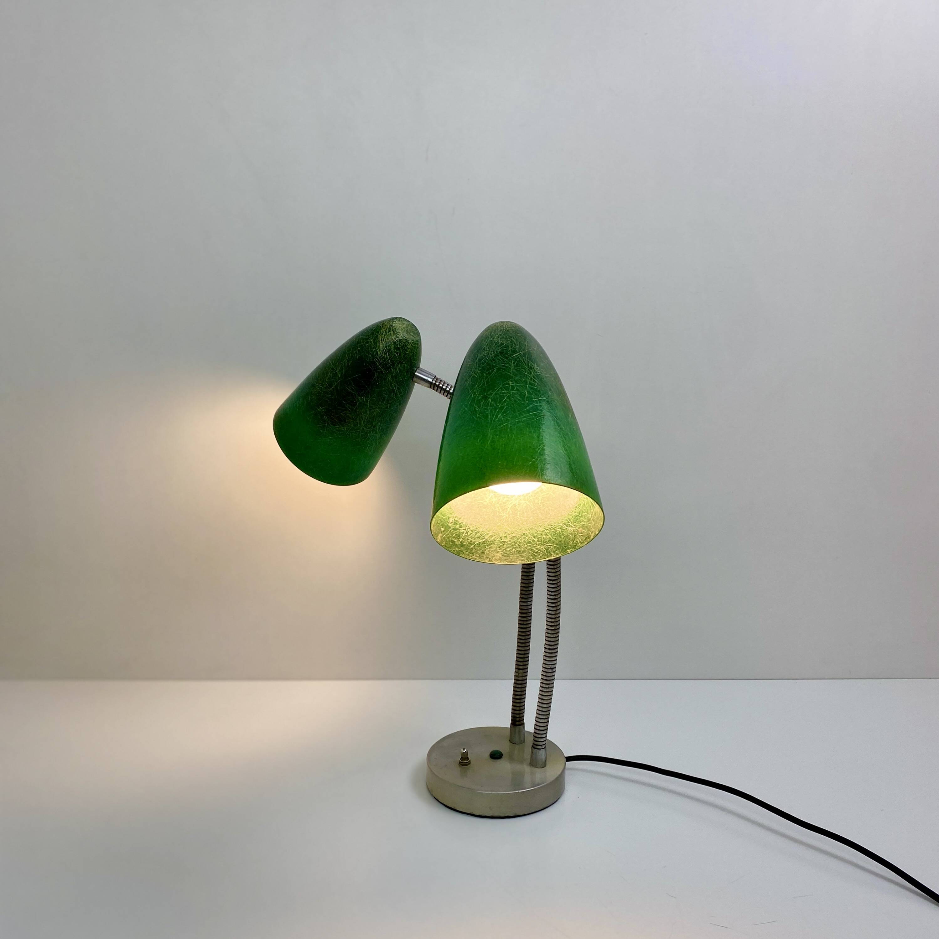 American double lamp, fiberglass, 1950, Prescoli