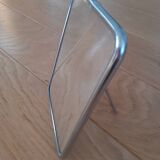 Chrome barber mirror to stand