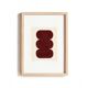 Collection of 4 abstract paintings on brown paper signed Eawy.