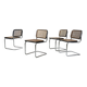 Set of 4 Cesca chairs by Marcel Breuer for Gavina – 1960s