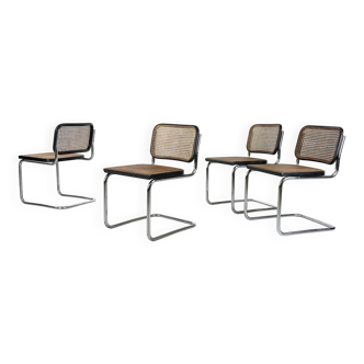 Set of 4 Cesca chairs by Marcel Breuer for Gavina – 1960s