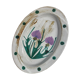 Oval dish Vallauris handmade thistles