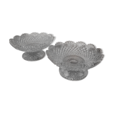 Pair of crystal fruit cups