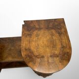 Italian art deco walnut console table, 1930s.