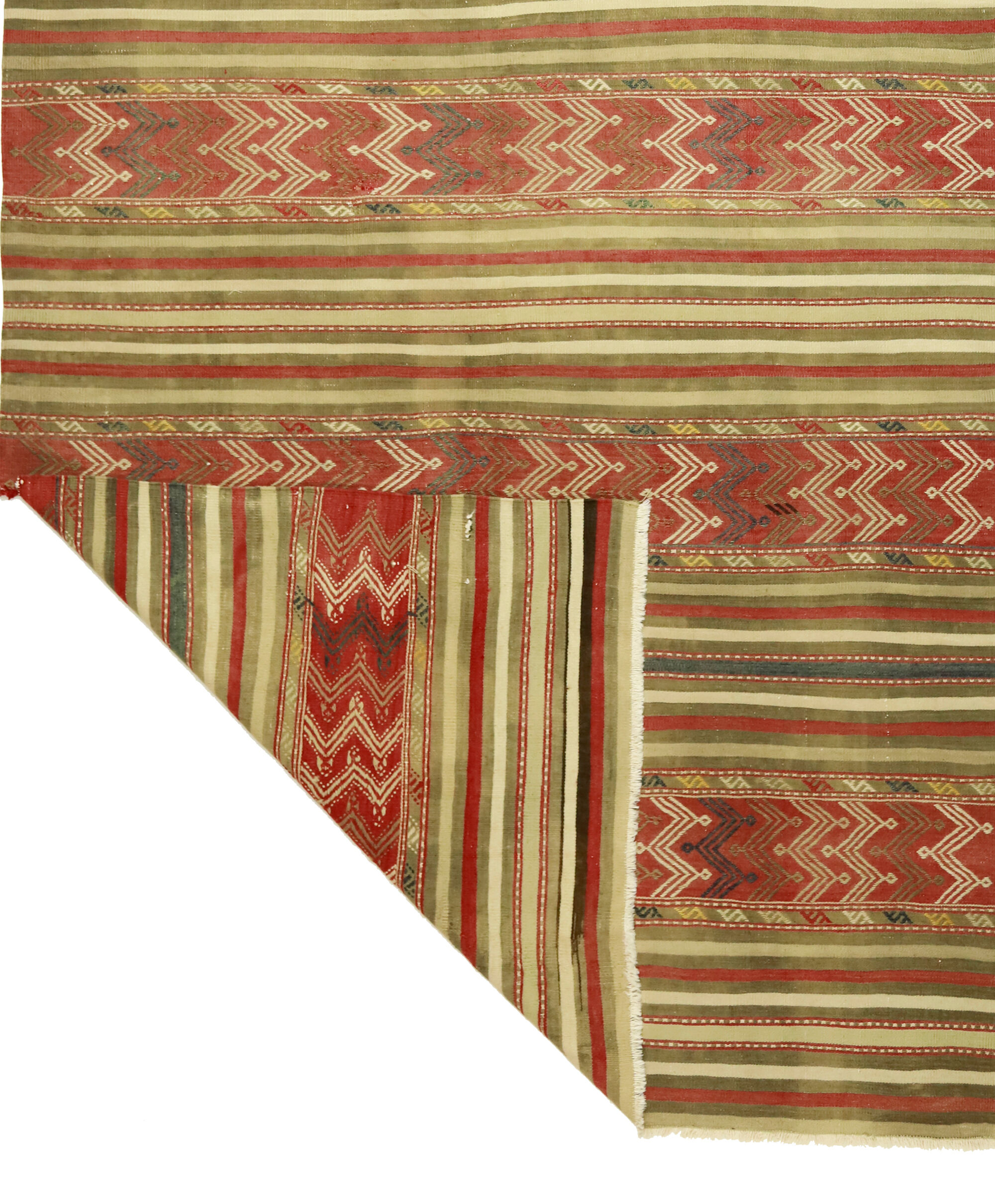 Anatolian handmade kilim rug 276 cm x 144 cm