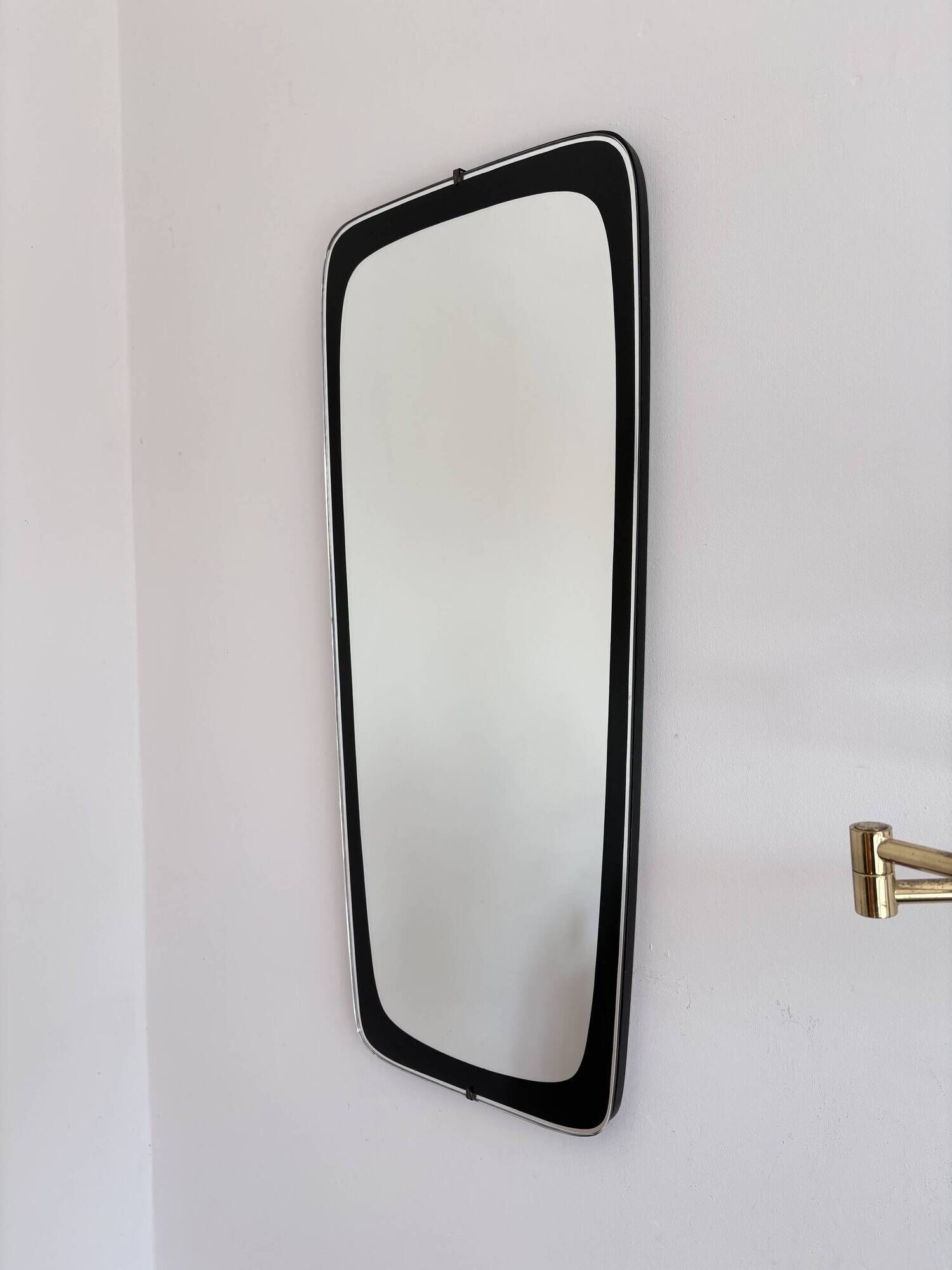 Large, asymmetrical Rockabilly-style crystal mirror, 1960s.