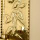 Vintage European brass sconce in pear motif