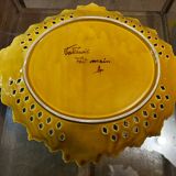 Ceramic plate Vallauris - Pierced decoration Olives - 1950s