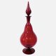 Large Empoli red blown glass carafe / Genie Bottle