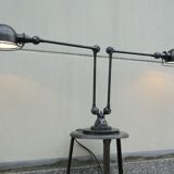Vintage Jielde Floor Lamp Double Graphite Industrial 4 arms by Jean Louis Domecq France 1960