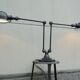 Vintage Jielde Floor Lamp Double Graphite Industrial 4 arms by Jean Louis Domecq France 1960