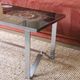 Vintage coffee table in glazed ceramic and metal – 1970s