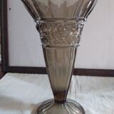 Vintage smoked glass vase