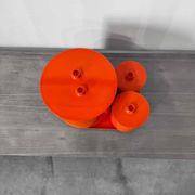 Vintage "Max" orange plastic dinnerware set 1964