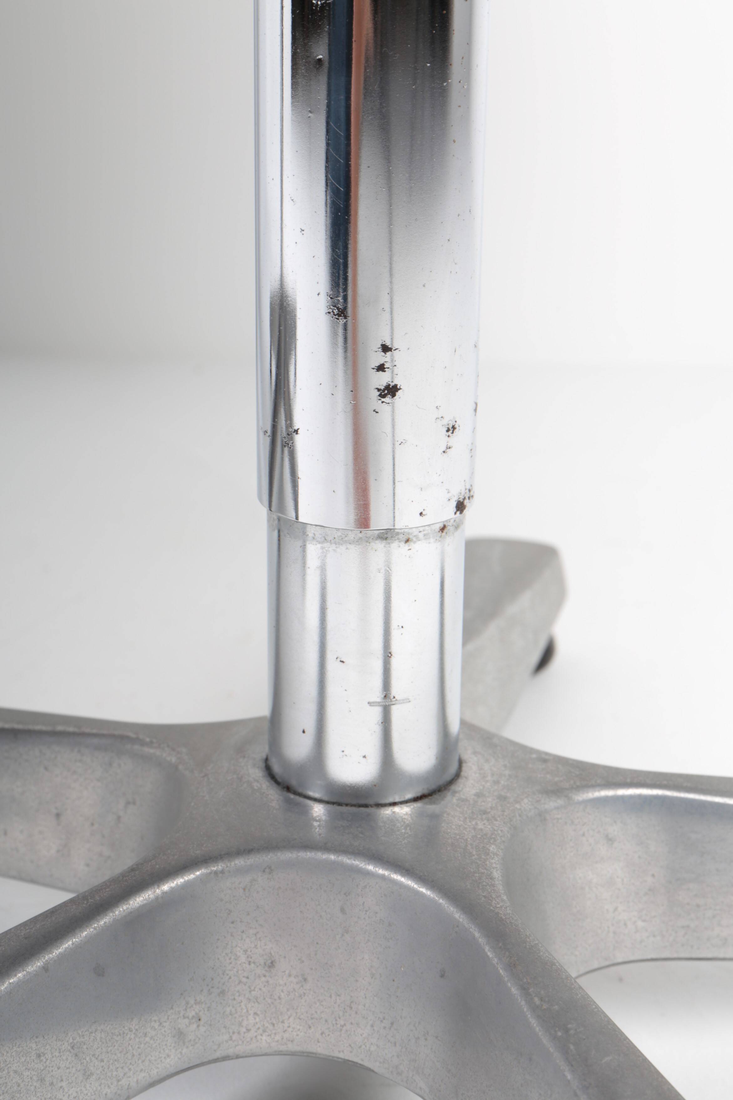 Pair of leather visitor armchairs by Eugen Schmidt