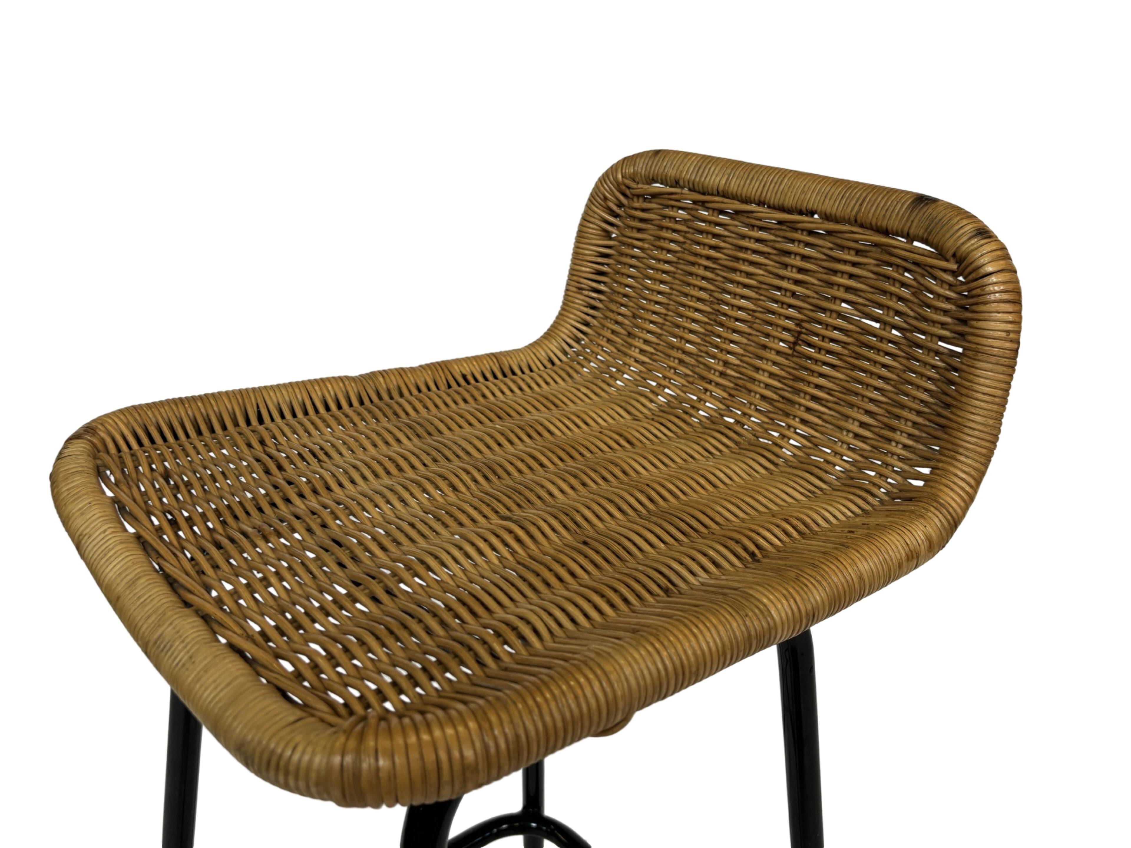 Tabouret de bar vintage Dirk van Sliedregt Rohe Noordwolde 1960 Pays-Bas