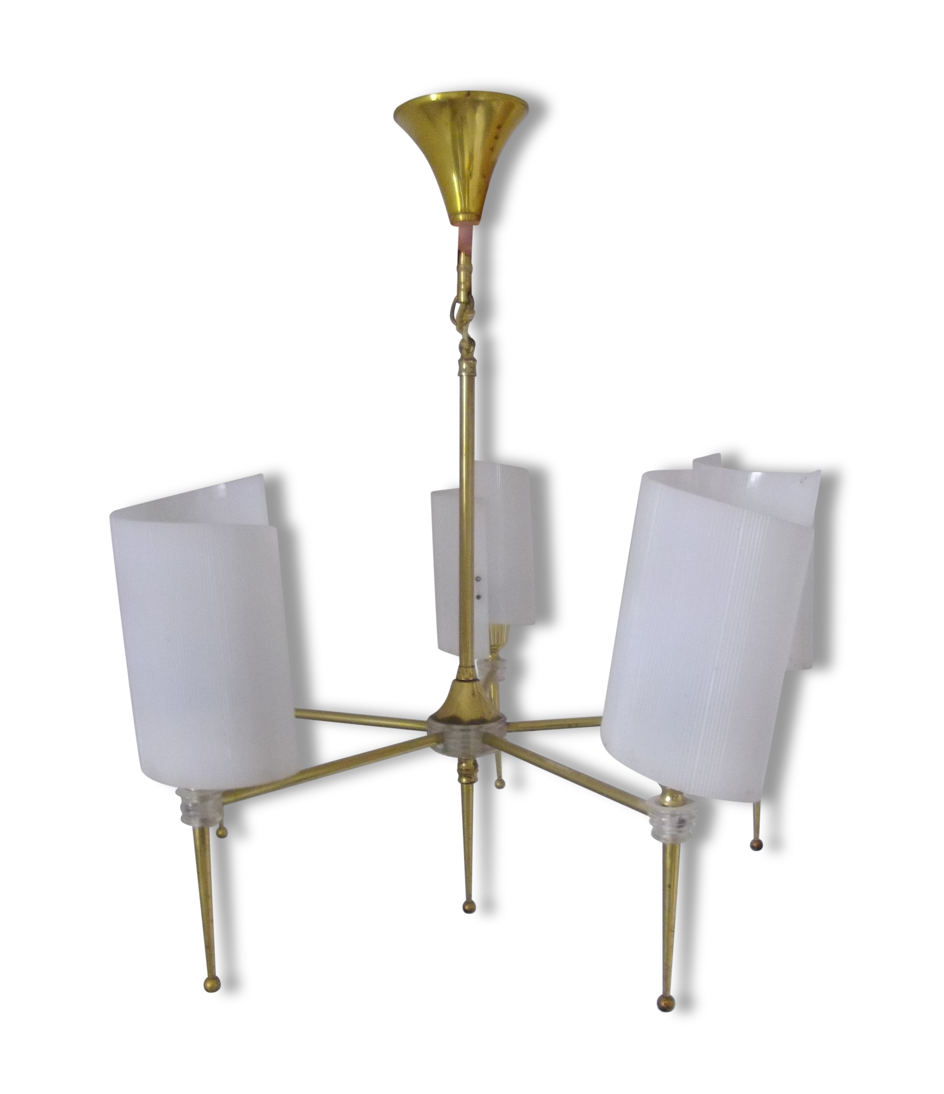 Lustre originale dorée et blanche