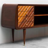 SIDEBOARD VINTAGE IN LEGNO CON DETTAGLI IN OTTONE ANNI ’60 MODERNARIATO