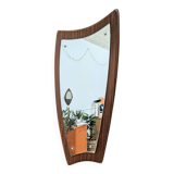 Scandinavian teak mirror from the 60s