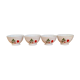 Set of 4 small porcelain bowls decorated with vintage roses
