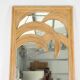 Grand miroir « palmes » en rotin