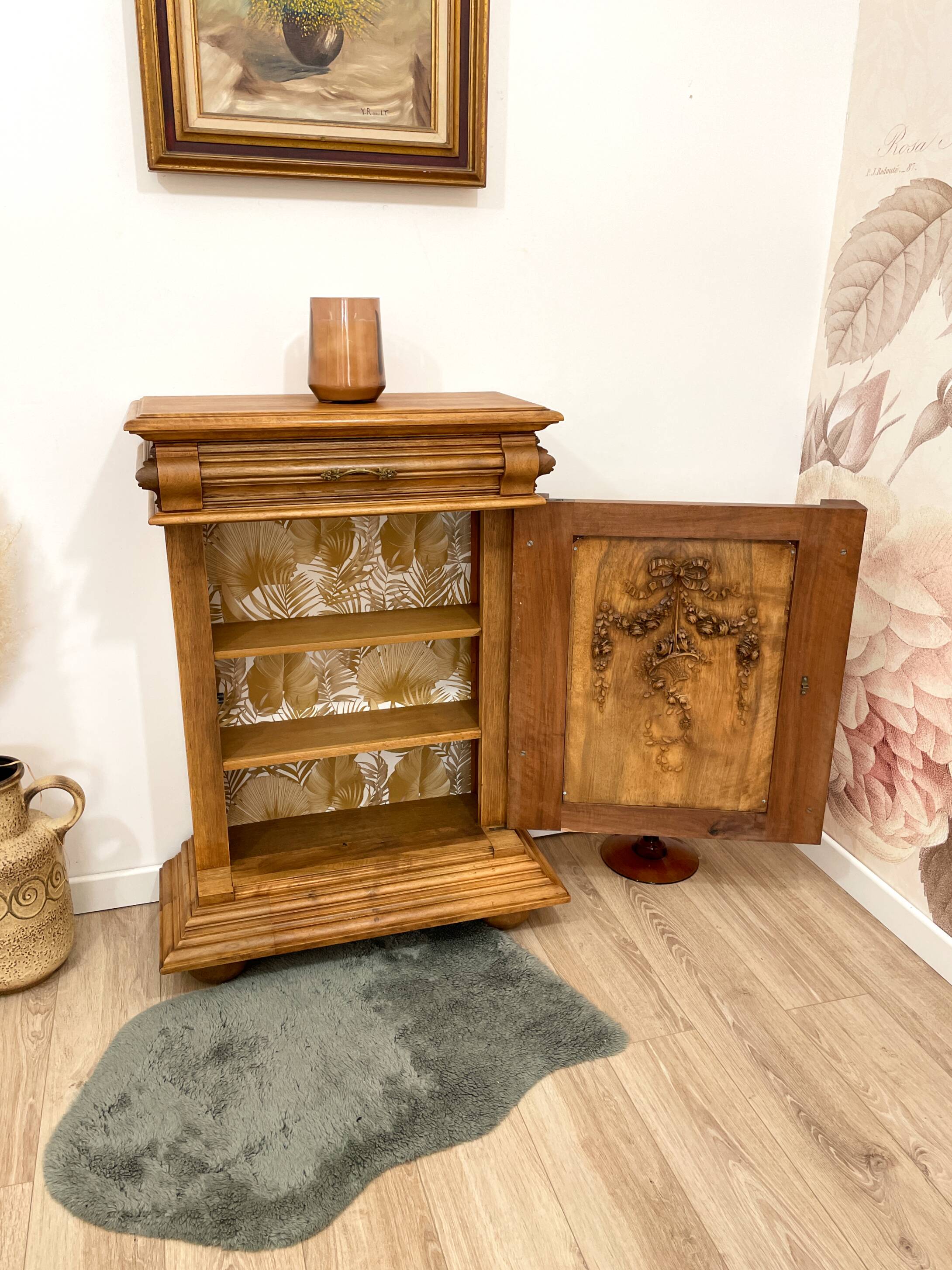 Napoleon III height walnut furniture - Double decoration
