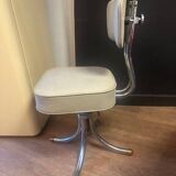 Vintage metal and leather office chair