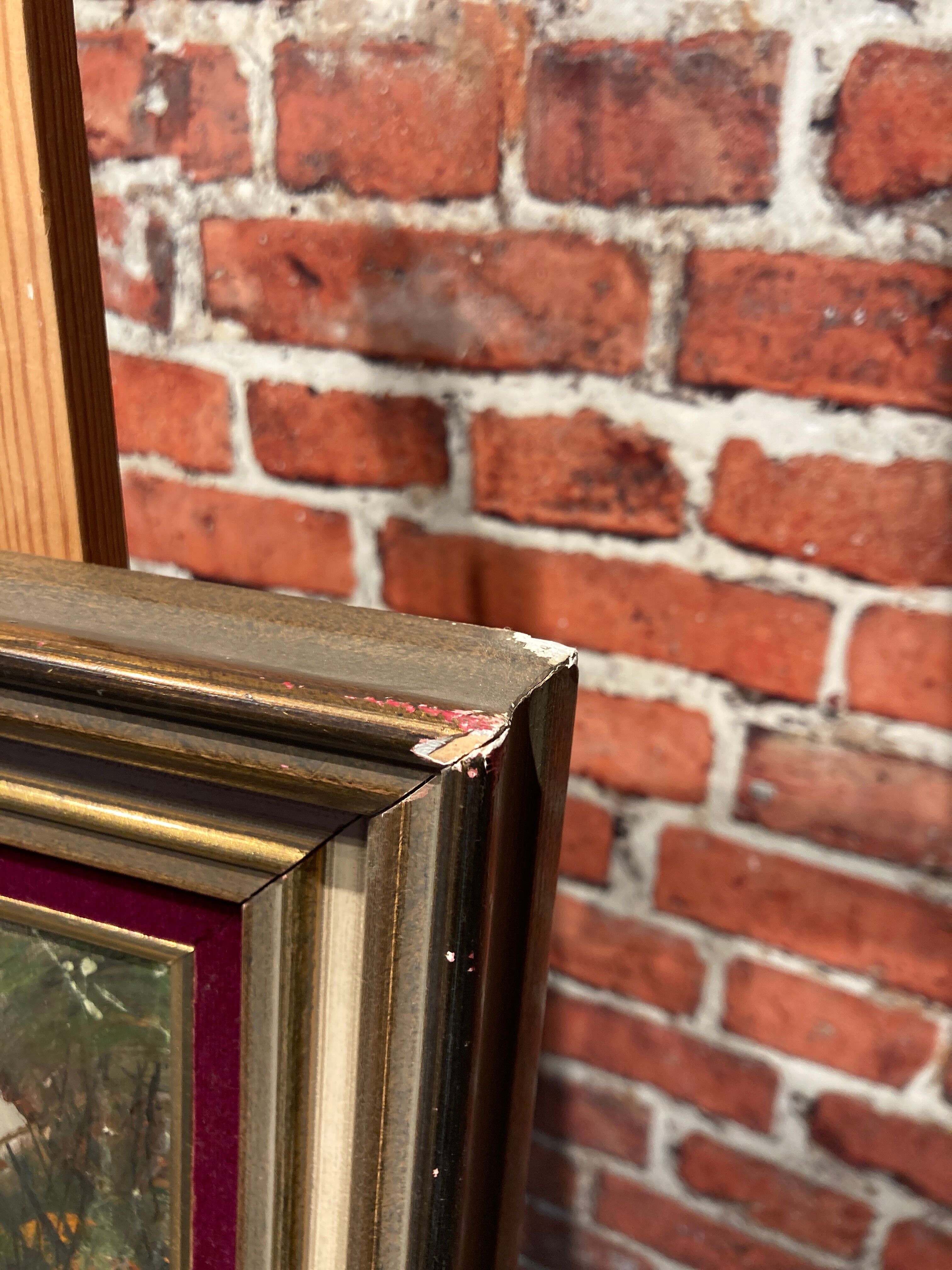 Huile sur toile représentant un pont