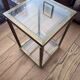 Brass and glass table