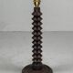 Lampe de table moderniste française en bois tourné dans le style de Charles Dudouyt, années 1930-1950